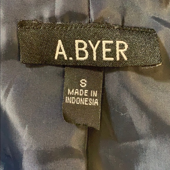 Navy Blue, A. Byer, blazer w/ polka dot cuffs - Picture 7 of 8